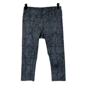 Alo Yoga Geometric Crop Gray Women Leggings Size Small